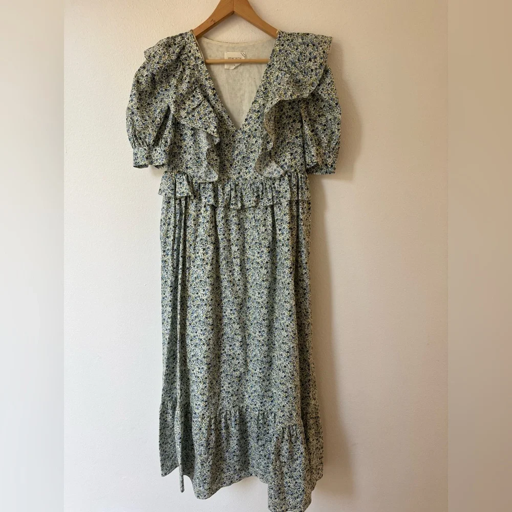 Tuckernuck Hyacinth House Meadow Floral Puff Sleeve Ruffle Dress - Picture 3 of 9